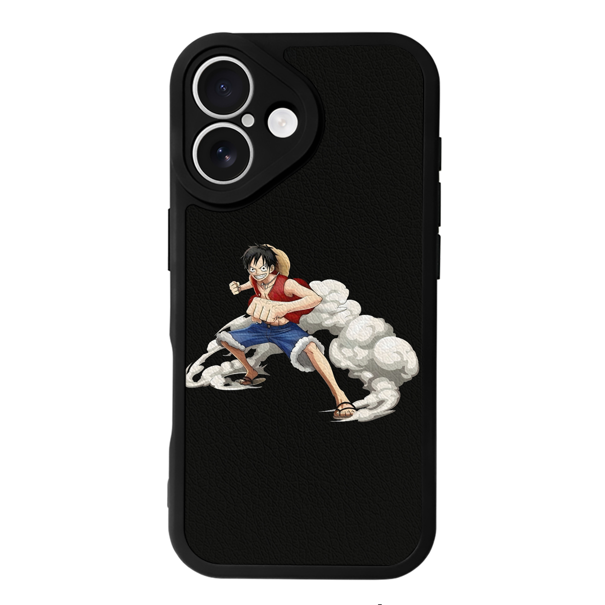 （画像用） ワンピース モンキー・D・ルフィ ONE PIECE Monkey D. Luffy 【iPhone 16シリーズ対応】シリコンスマホケース（レザー調） 材質：シリコン